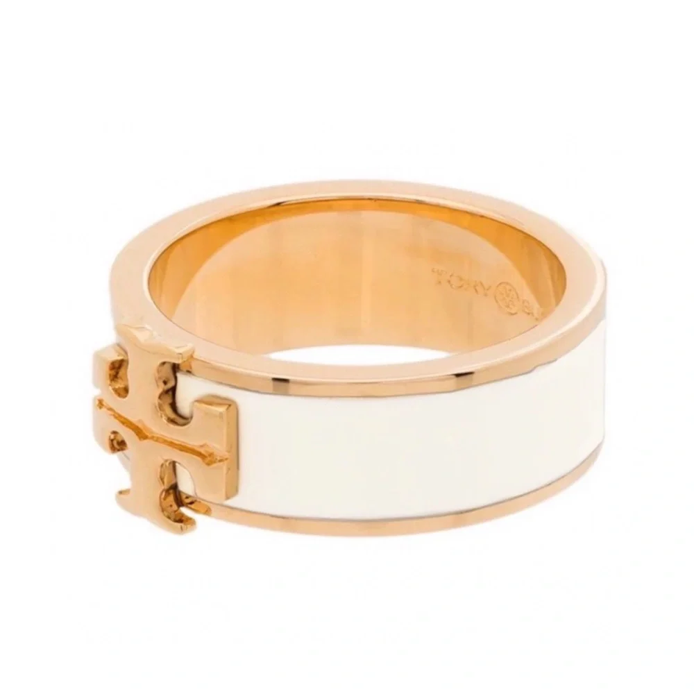 Tory Burch • Ivory White Kira Logo Ring